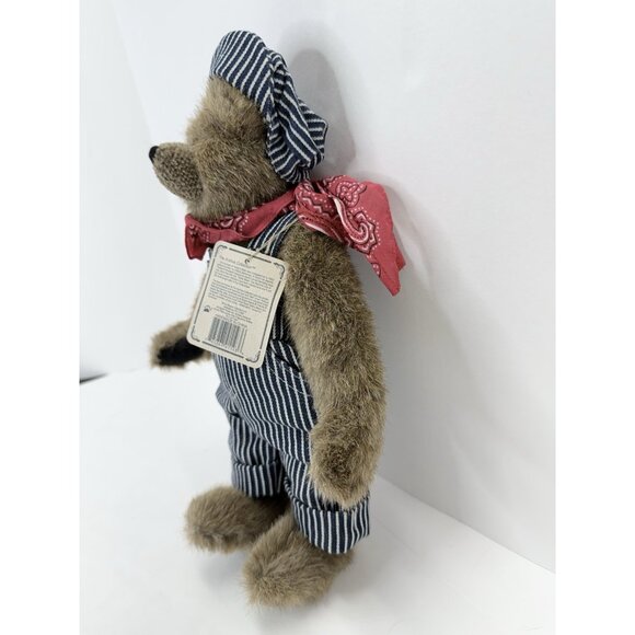 Boyds Bears Elmer O. Bearroad #91193 Engineer Overalls Railroad 12” Plush - Picture 6 of 9